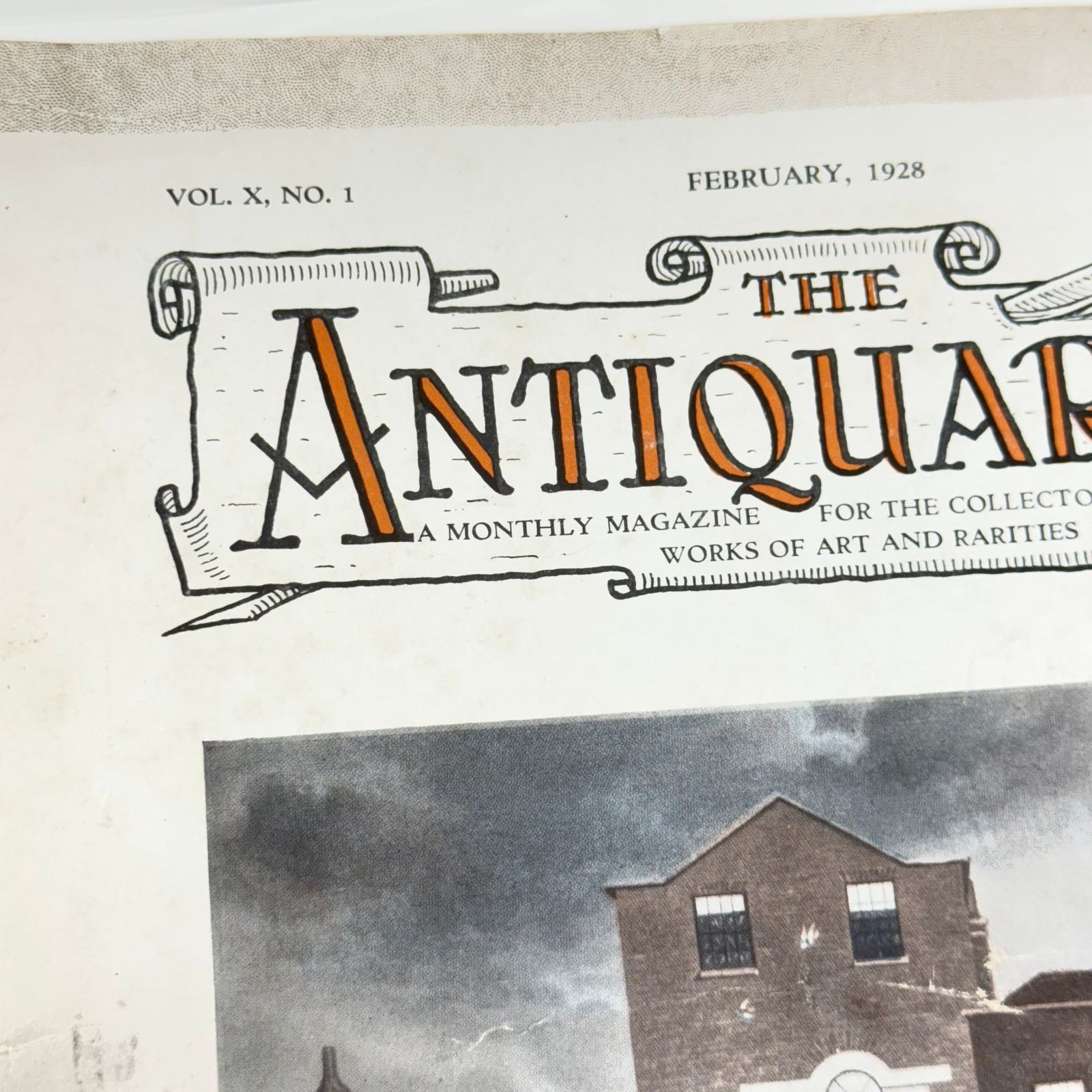 Vintage The Antiquarian Magazine Vol X No 1 February 1928 Ephemera Size ONE SIZE - 3 Thumbnail