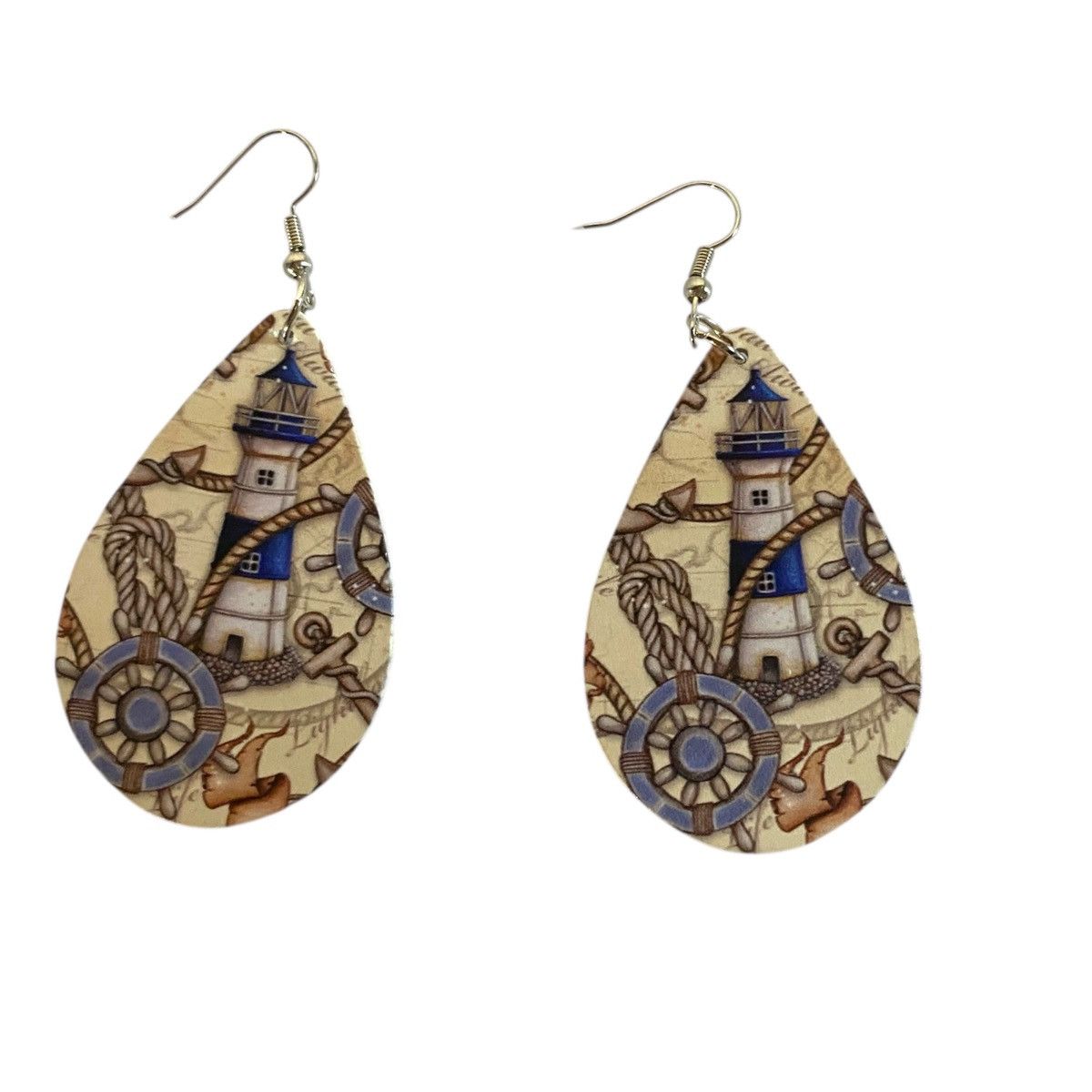 Other Lighthouse Summer Beach Coastal Dangle Drop Earrings Size ONE SIZE - 2 Thumbnail