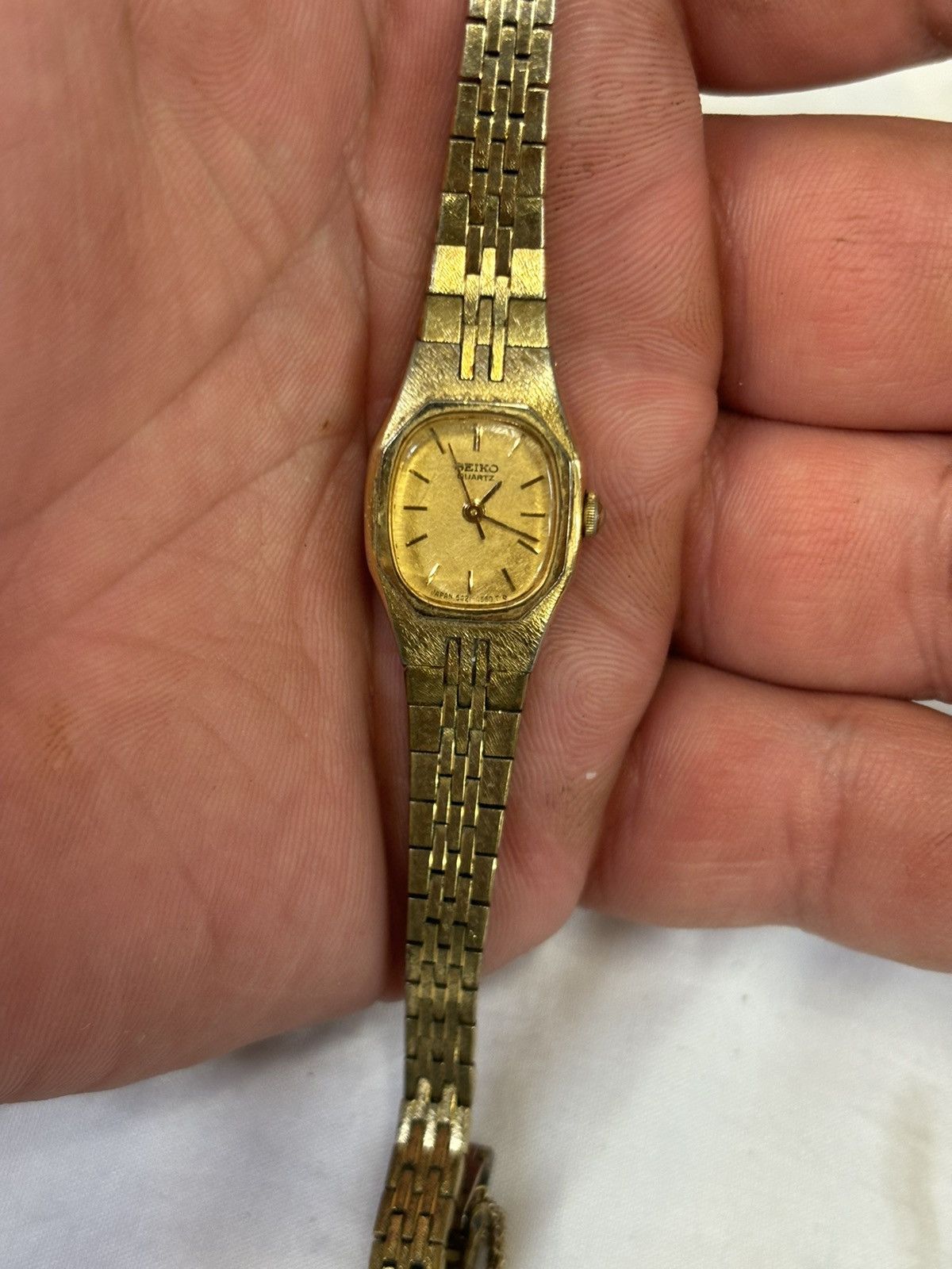 Seiko Vintage Seiko 5421-5279 Gold Tone Womens Watch! New Battery! Size ONE SIZE - 5 Thumbnail