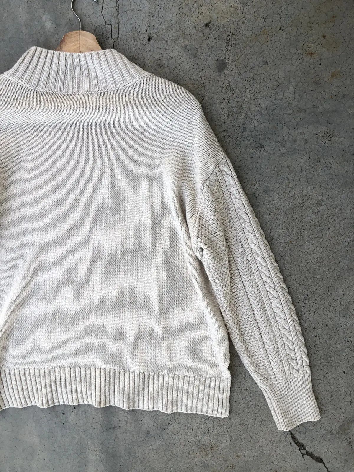 Aran Isles Knitwear GU Button Gold High Neck Knit Sweater Pullover Size US XL / EU 56 / 4 - 11 Thumbnail