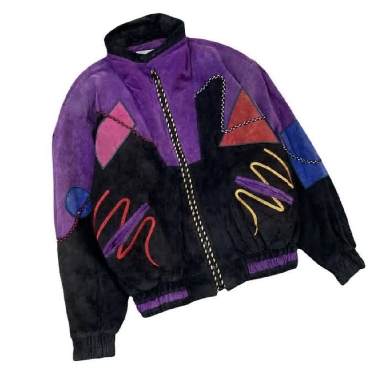 Genuine Leather × Vintage VINTAGES CRISS CRISS INSPIRED PICASSO SUEDE LEATHER JACKET Size US M / EU 48-50 / 2 - 3 Thumbnail