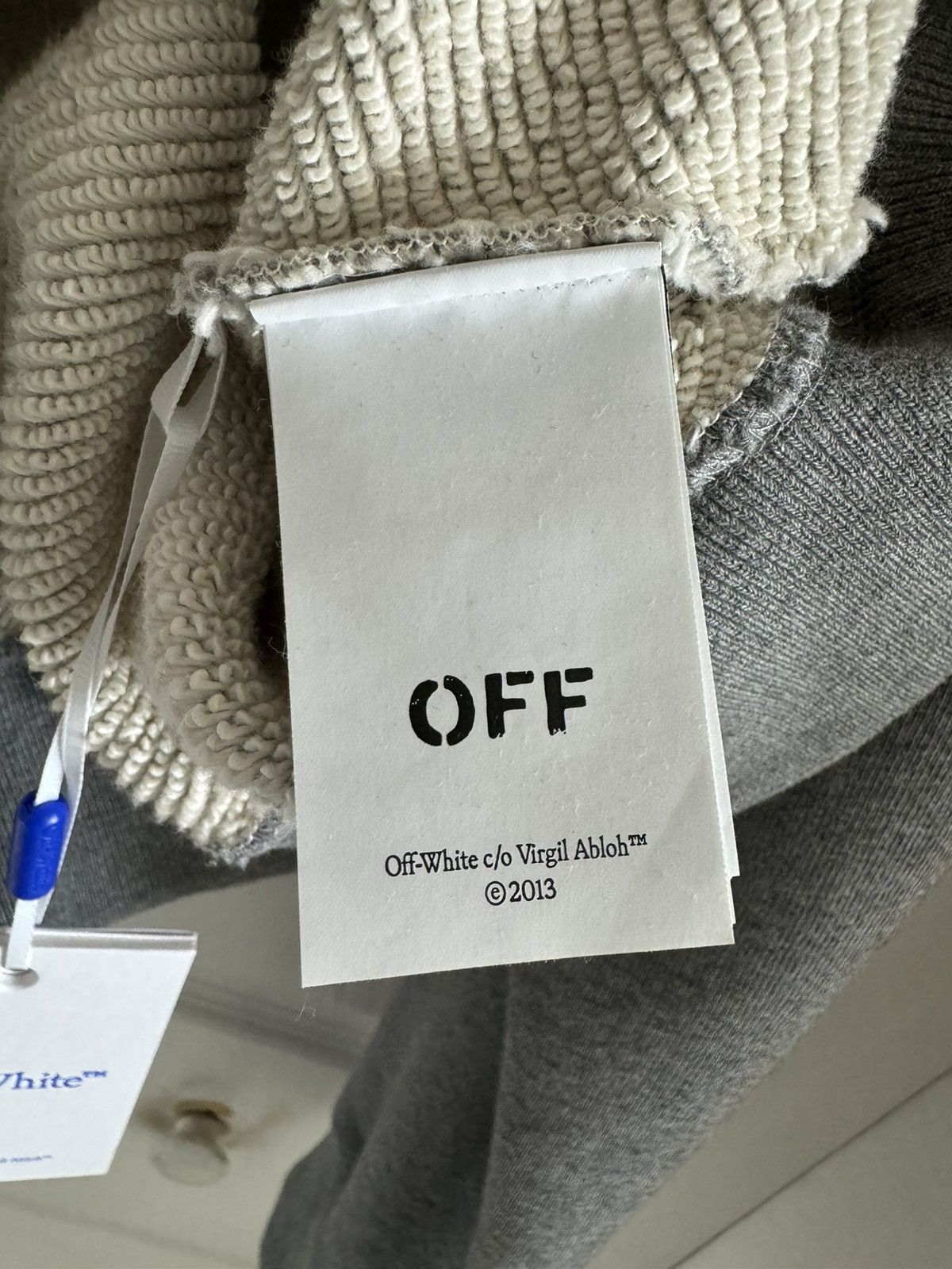 Off-White Off-White Virgil Abloh Men's Gray Hoodie Size US M / EU 48-50 / 2 - 6 Thumbnail
