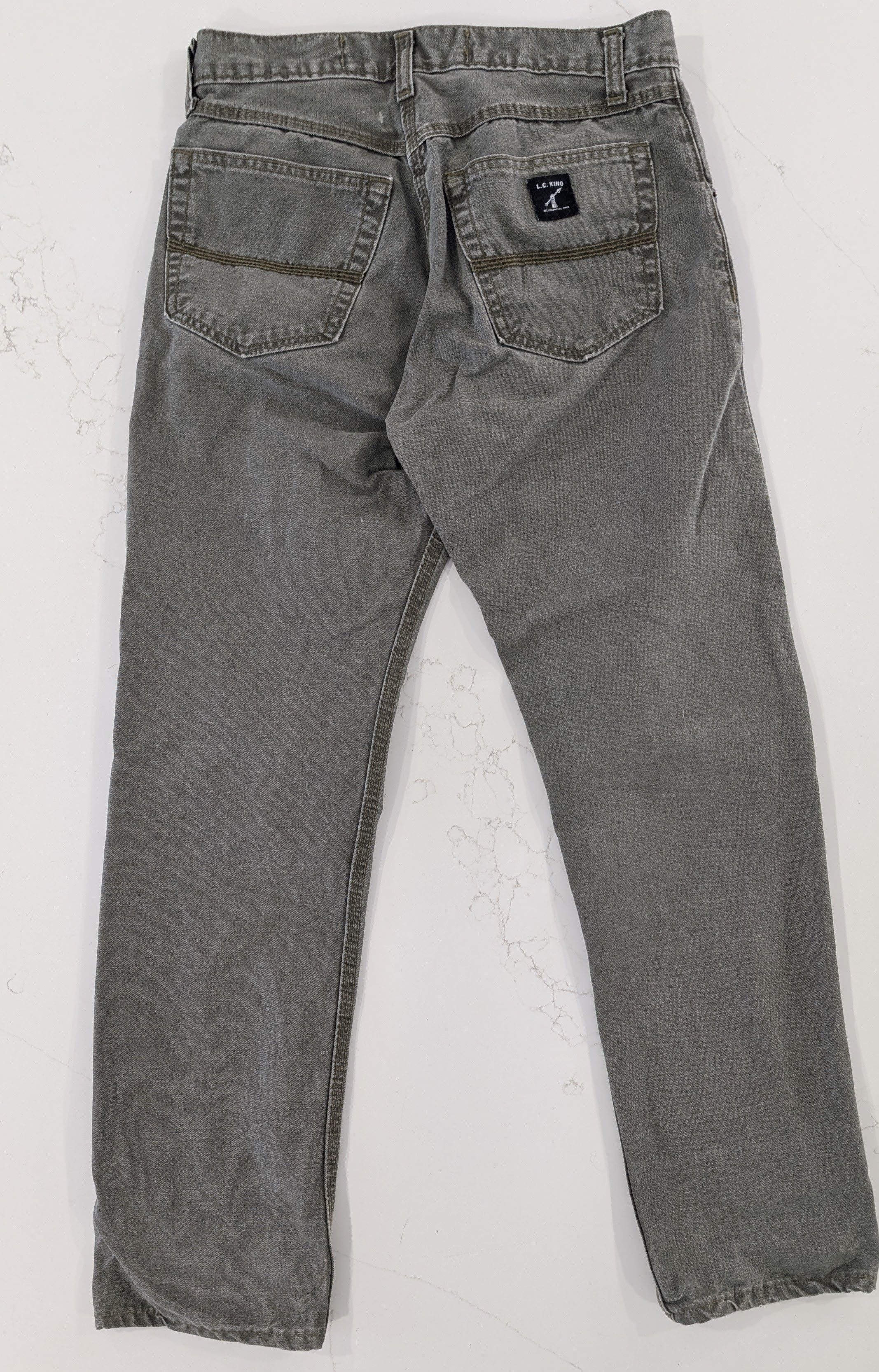 L.C. King LC KING Olive Duck 5 Pocket Jeans Size 28 Size US 28 / EU 44 - 2 Thumbnail