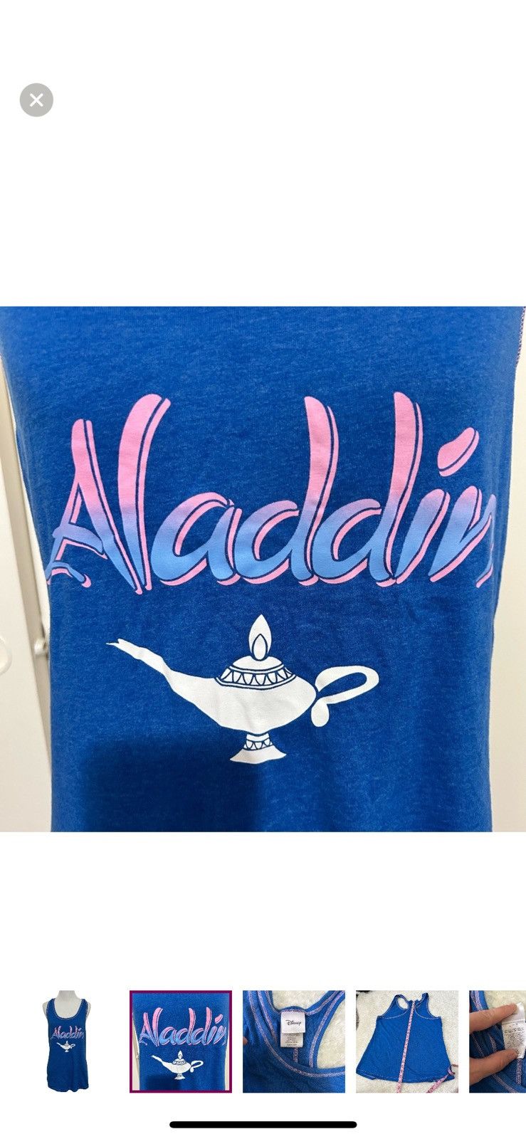 Disney Disney Aladdin large blue racerback tank top Size L / US 10 / IT 46 - 4 Thumbnail