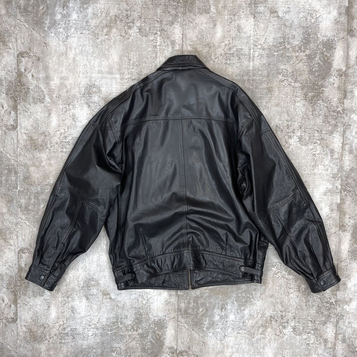 Leather VINTAGE 90S GENUINE LEATHER JACKET BOMBER Size US M / EU 48-50 / 2 - 4 Thumbnail