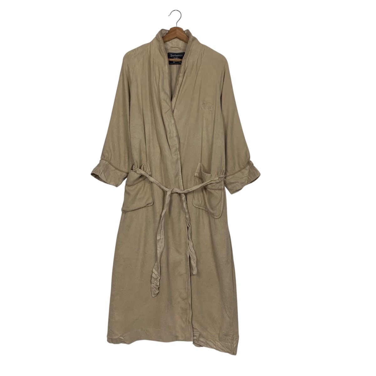 Burberry Vintage 90’s BURBERRYS Embroidery Logo Silk Robes #3561-C163 Size M / US 6-8 / IT 42-44 - 1 Thumbnail