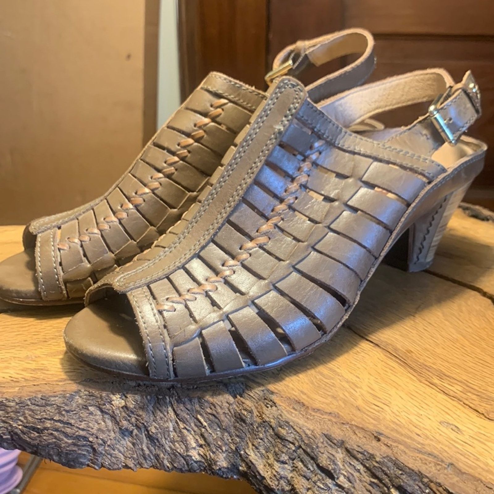 Vintage Pikolinos slingback all leather woven sandals Size US 7.5 / IT 37.5 - 1 Thumbnail