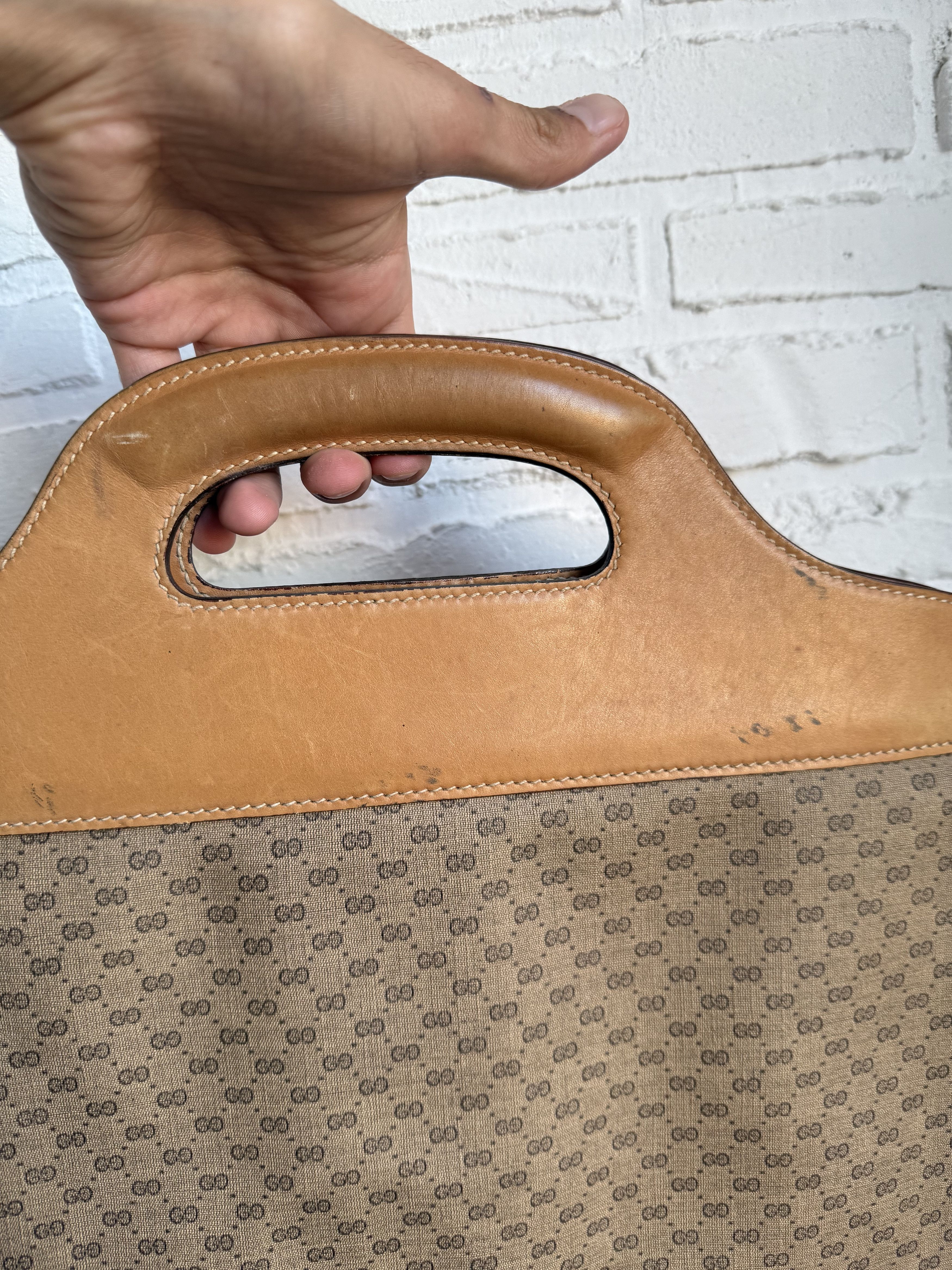 Gucci Vintage 80s Gucci monogram tote bag canvas GG logo Size ONE SIZE - 5 Thumbnail