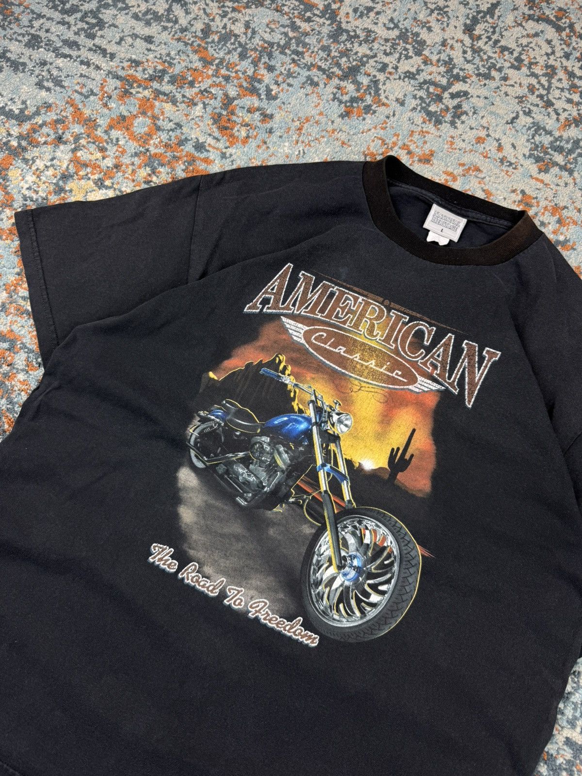 Vintage Vintage 90s American classic chopper graphic tee harley usa Size US L / EU 52-54 / 3 - 3 Thumbnail