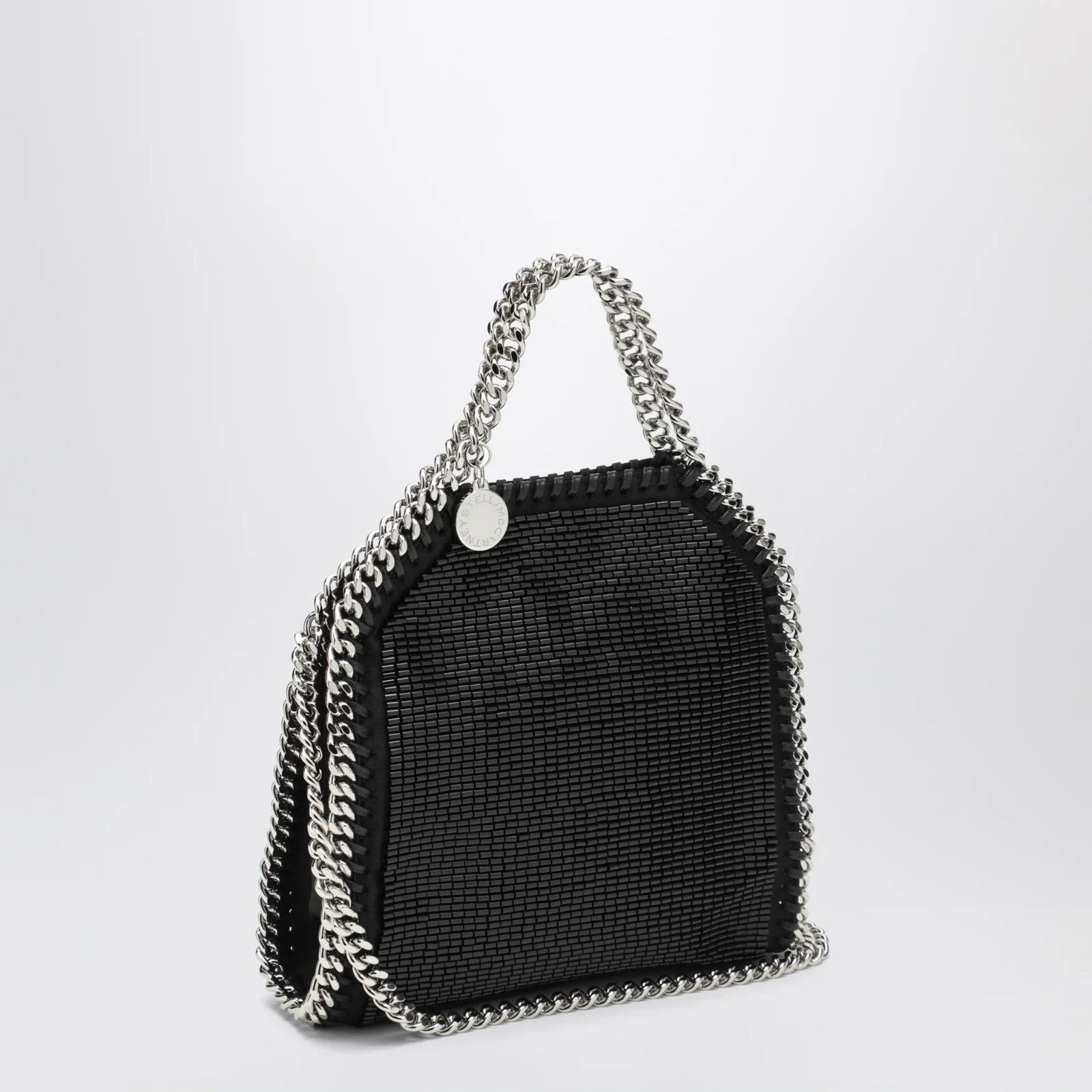 Stella McCartney STELLA MCCARTNEY Black Crystal Mesh Falabella Micro Tote Bag Size ONE SIZE - 2 Thumbnail