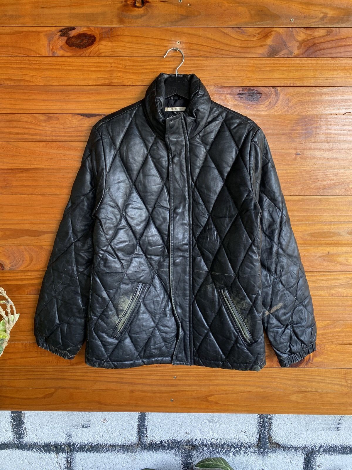 Redmoon Redmoon Quilted Leather Jacket Black Japanese Leather Size US S / EU 44-46 / 1 - 3 Thumbnail