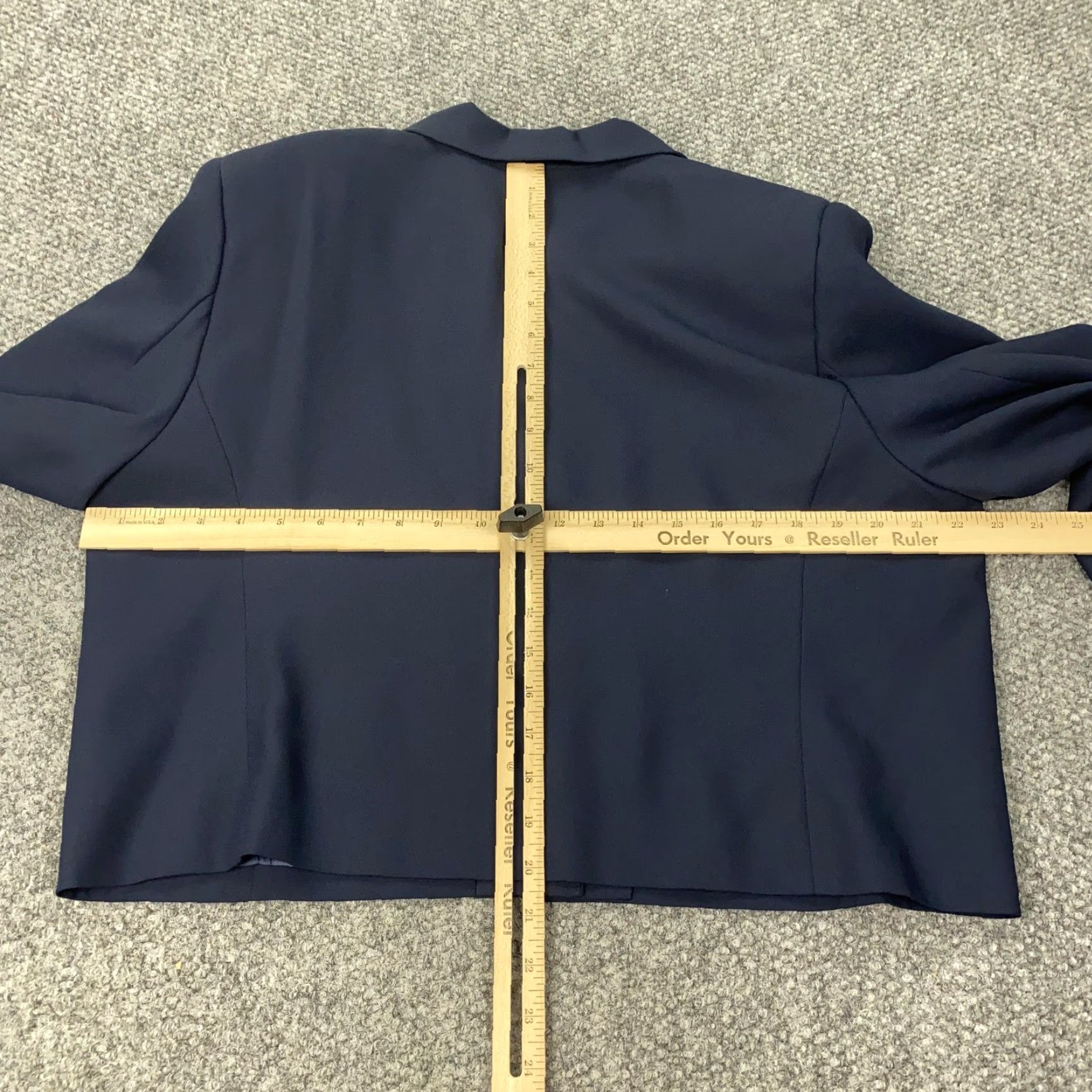 Pendleton Pendleton Jacket Womens 18 Navy Blue Button Front Cropped Lined Blazer Made in USA Polyest Size XXL / US 16-18 / IT 52-54 - 7 Thumbnail