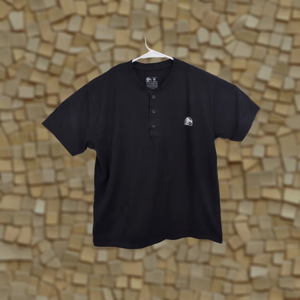 Bell Taco Bell Shirt Unisex Adults Black 3 Button Henley Short Sleeve Double-Sided Logo Regular M Size US M / EU 48-50 / 2 - 1 Thumbnail