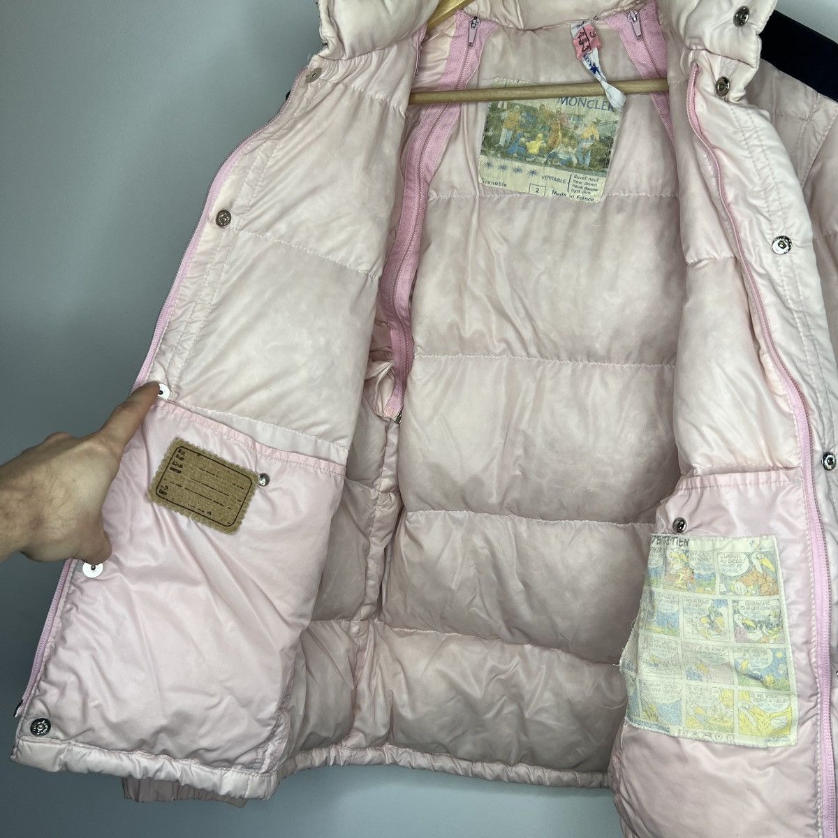 Moncler × Vintage Vintage Moncler Puffer Goose Down Jacket Pink Shiny 2in1 Size M / US 6-8 / IT 42-44 - 11 Thumbnail