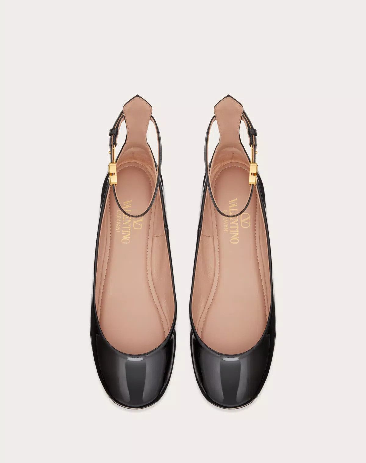 Valentino o1s1wg110426 Tan-Go Patent Leather Ballerina in Black Size US 5.5 / IT 35.5 - 4 Thumbnail