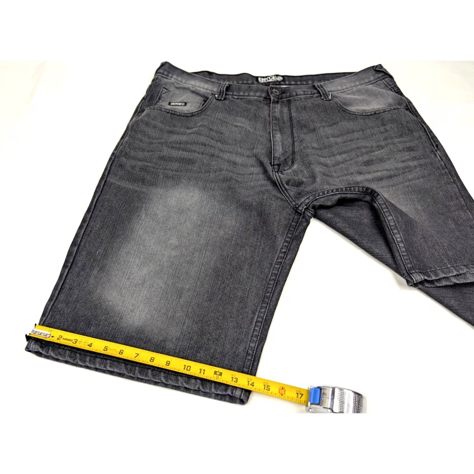 Enyce enyce Baggy Denim Short Men 46 Black Ombre 14in Inseam 5-Pocket 90s Grunge Hip Hop Vintage Size US 30 / EU 46 - 3 Thumbnail