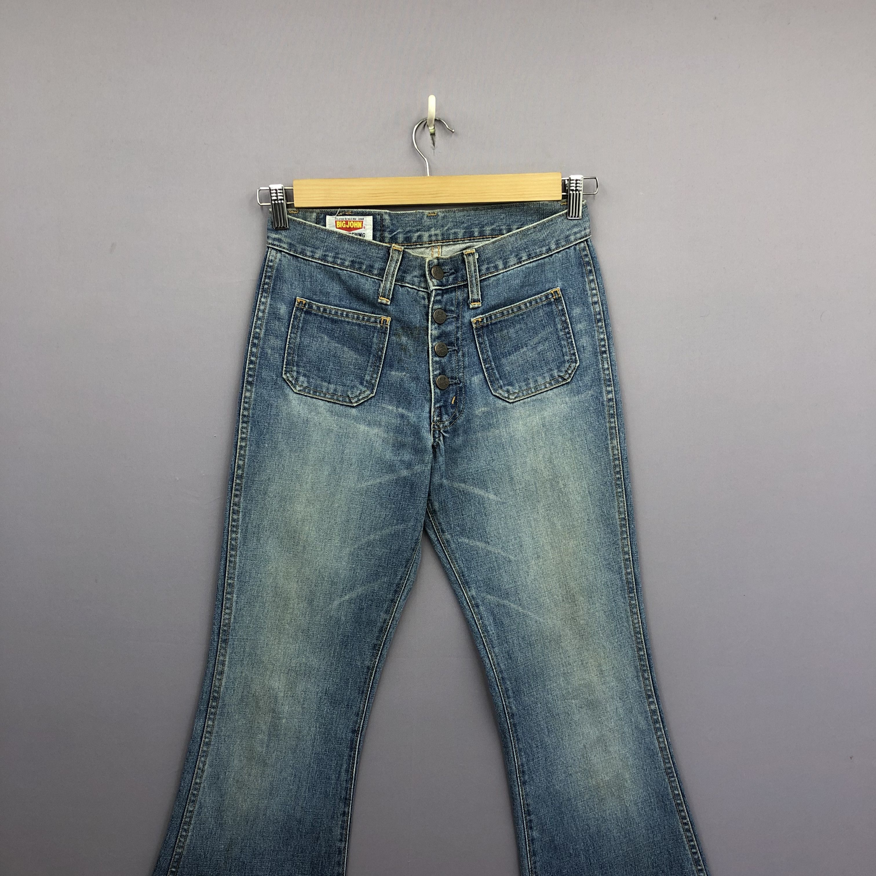 Big John Vintage 90s Big John Flare Bush Pants Crazy Bootcut Jeans Size 28" / US 6 / IT 42 - 3 Thumbnail
