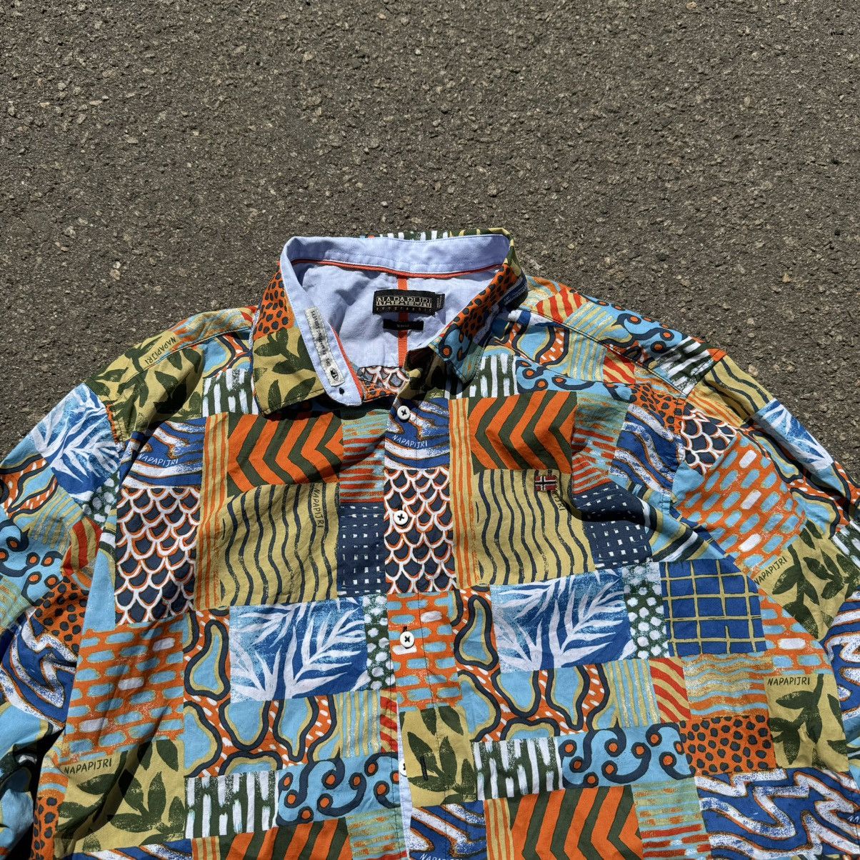 Napapijri × Vintage vintage 90s shirt napapijri monogrammed rare streetwear y2k Size US XL / EU 56 / 4 - 3 Thumbnail