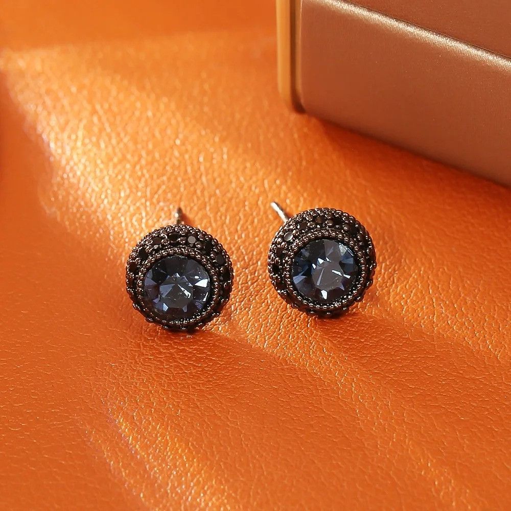 Jewelry Silver Sparkly Geometric Copper Ear Studs Size ONE SIZE - 2 Thumbnail