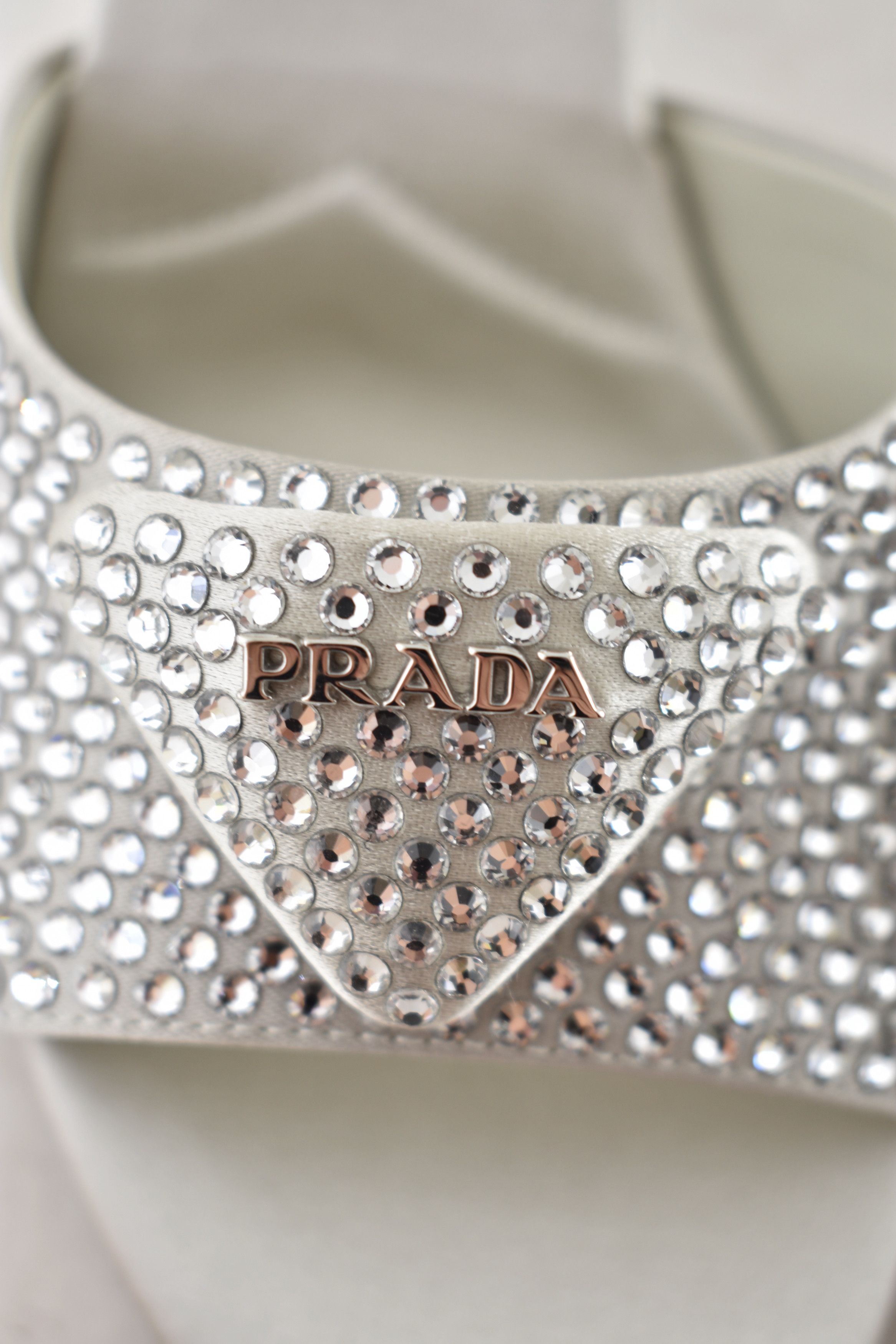 Prada Prada Crystal Stiletto Perla Backless Sandal Mule Heel 36 Size US 6 / IT 36 - 9 Thumbnail