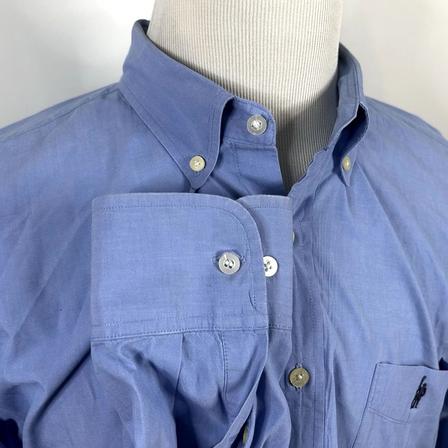J.Crew J.CREW XL Tailored Fit Vintage Oxford Shirt Oarsman Logo Blue Cotton Casual Shirt Men Button-Front Size US XL / EU 56 / 4 - 4 Thumbnail