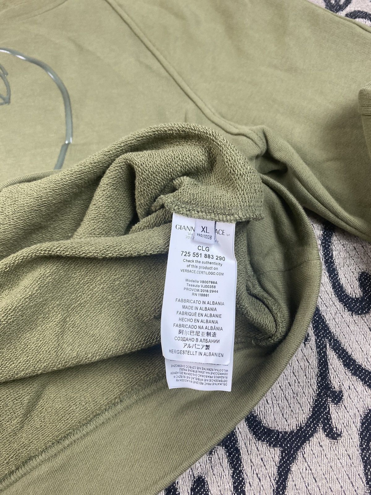 Versace × Versace Jeans Couture Versace Collection Medusa Khaki Big Logo Sweatshirt Size US L / EU 52-54 / 3 - 6 Thumbnail