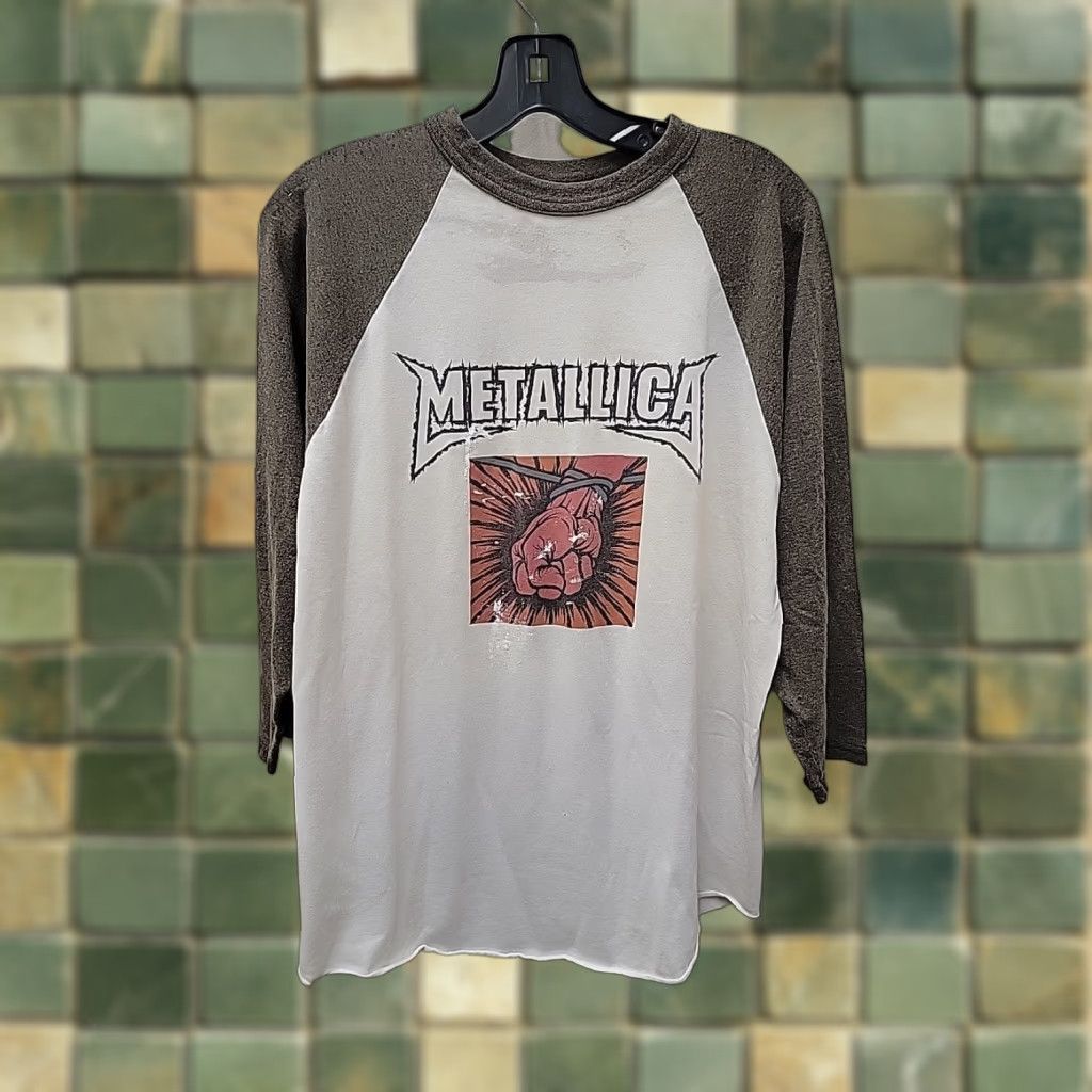 Augusta Sportswear Y2K Metallica 3/4 Sleeve T-Shirt Large Mens Graphic Print Band Music T-Shirt Mens L Multicolor Size US L / EU 52-54 / 3 - 1 Thumbnail