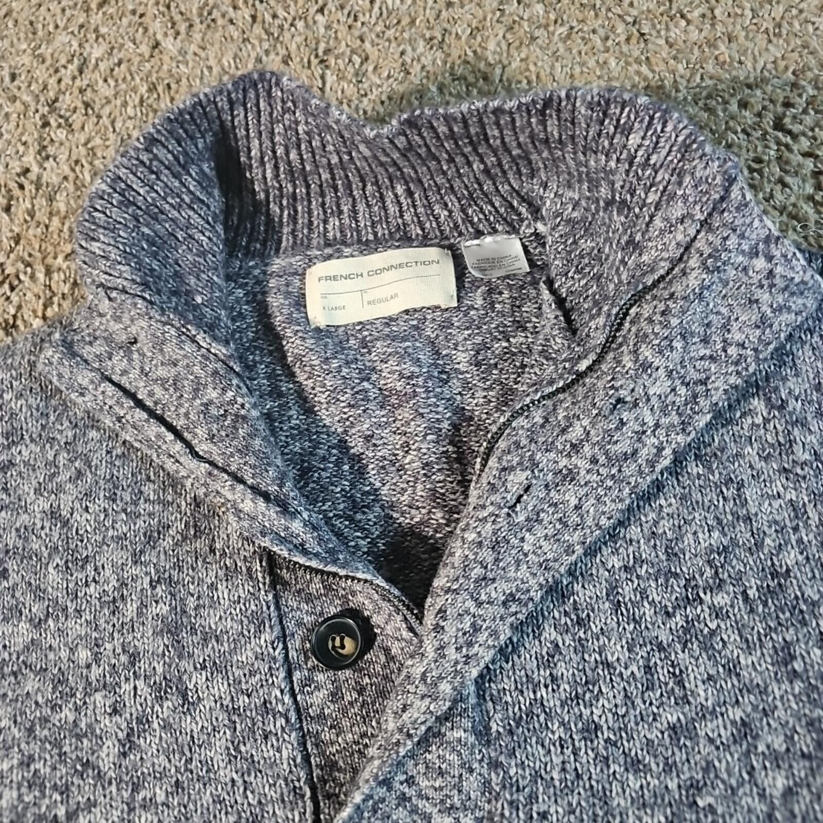 Other French Connection XL Henley Sweater Size US XL / EU 56 / 4 - 2 Thumbnail