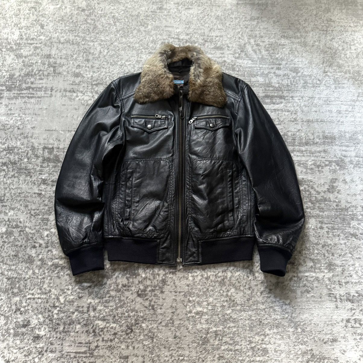 Katharine Hamnett London Katharine Hamnett Pig Leather Rabbit Fur Bomber Jacket Size US L / EU 52-54 / 3 - 2 Thumbnail