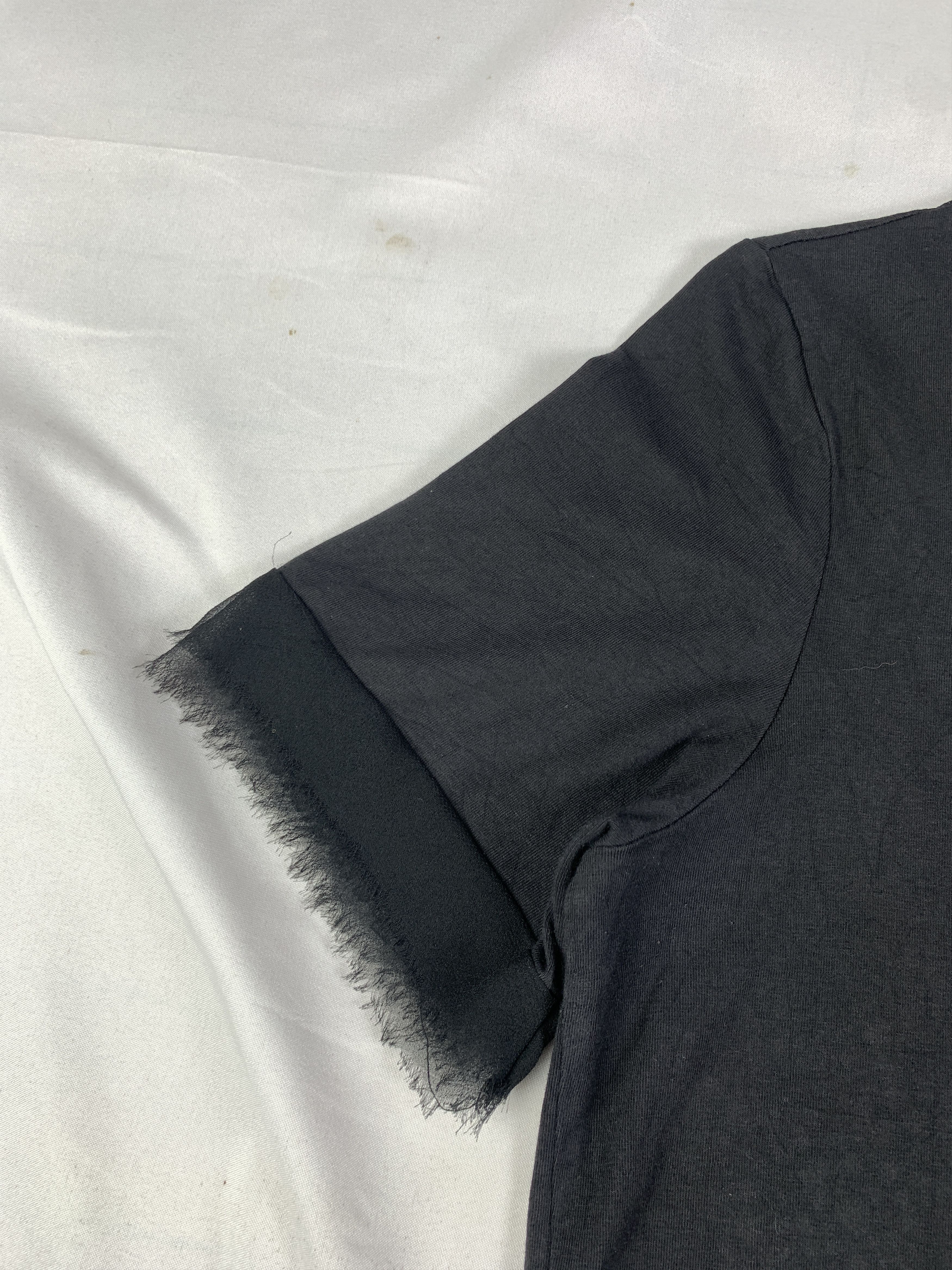 Lanvin LANVIN Black Mix Mesh Elastane Tee (L) Size L / US 10 / IT 46 - 5 Thumbnail