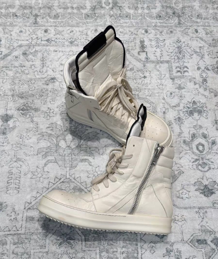 Rick Owens Rick Owens Geobasket milk white leather women's Size US 7 / IT 37 - 5 Thumbnail
