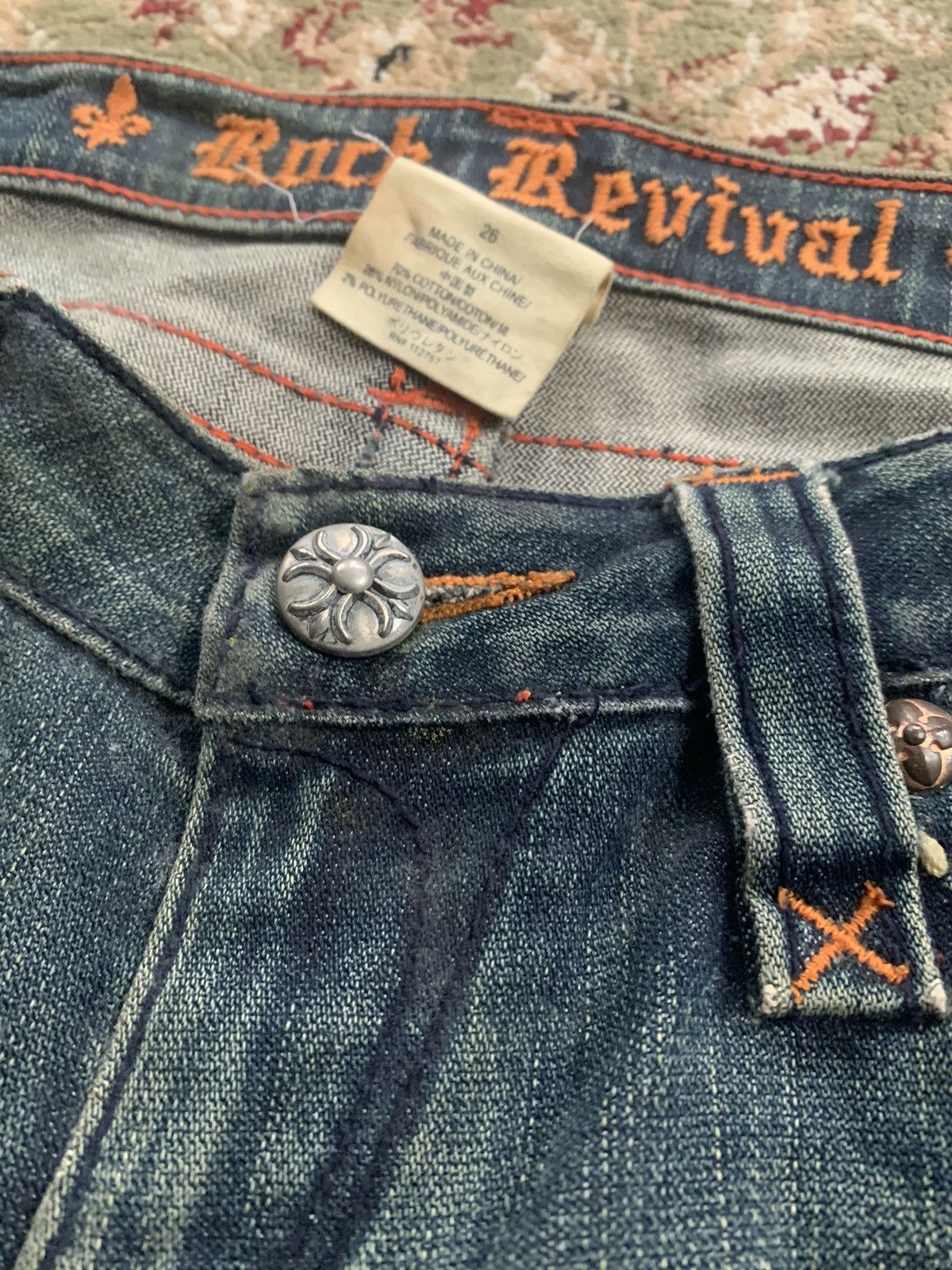 Rock Revival Flared Cyber Goth Style Rock Revival Lowrise Jeans Size US 31 - 7 Thumbnail