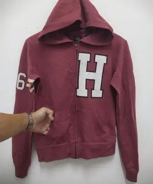 Forever 21 VINTAGE STYLE Harvard University Zip Hoodie Maroon 36 Size US S / EU 44-46 / 1 - 10 Thumbnail