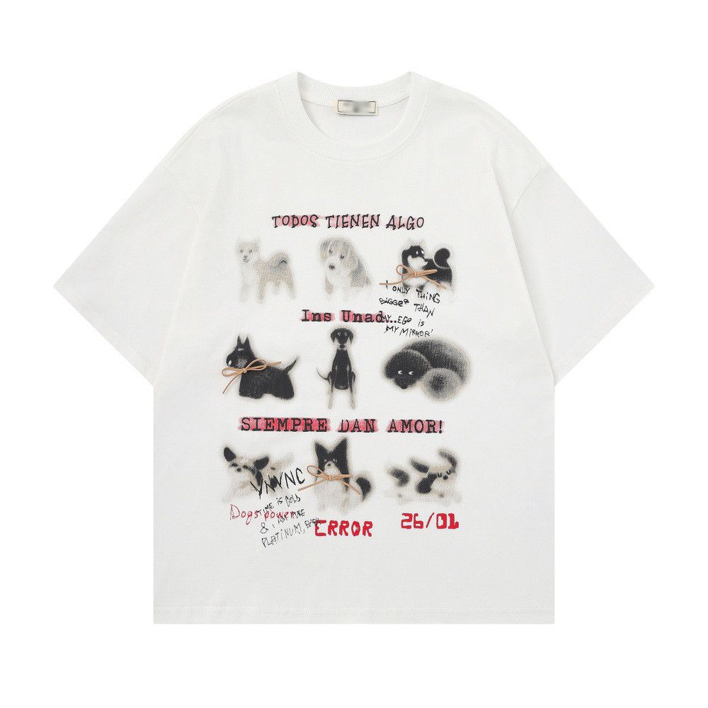 Japanese Brand Men's Hip-Hop Casual T-Shirt with Cartoon Cat Print Size US M / EU 48-50 / 2 - 1 Thumbnail