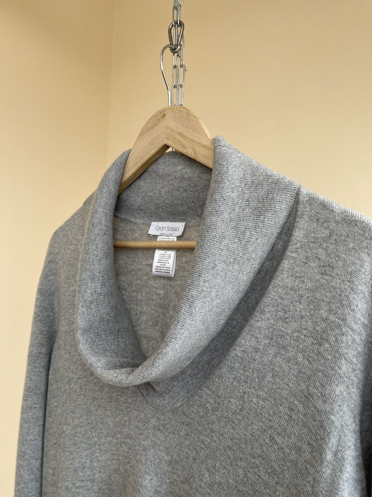 Gran Sasso Gran Sasso Wool Viscose Cashmere Cowl Neck Jumper Sweater Size XL / US 12-14 / IT 48-50 - 4 Thumbnail