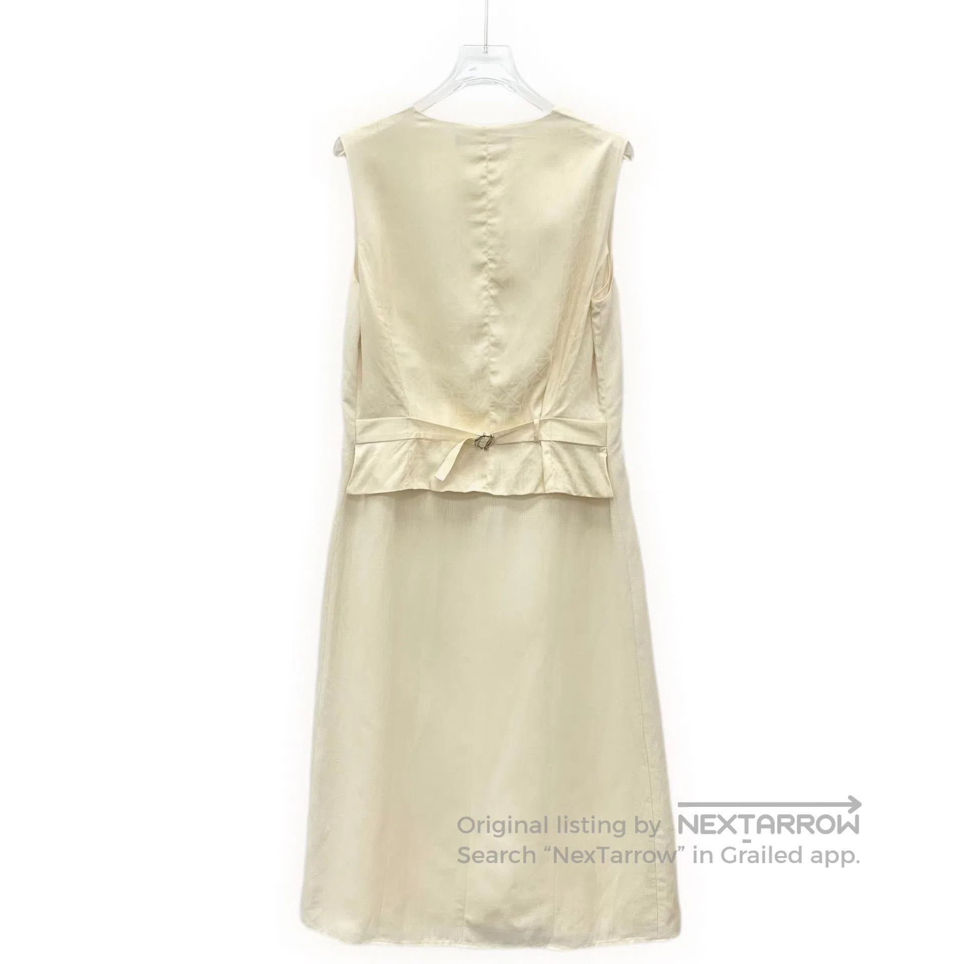 Polo Ralph Lauren Ralph Lauren Beige Linen V-neck Sleeveless Single-breasted Size XL / US 12-14 / IT 48-50 - 2 Thumbnail