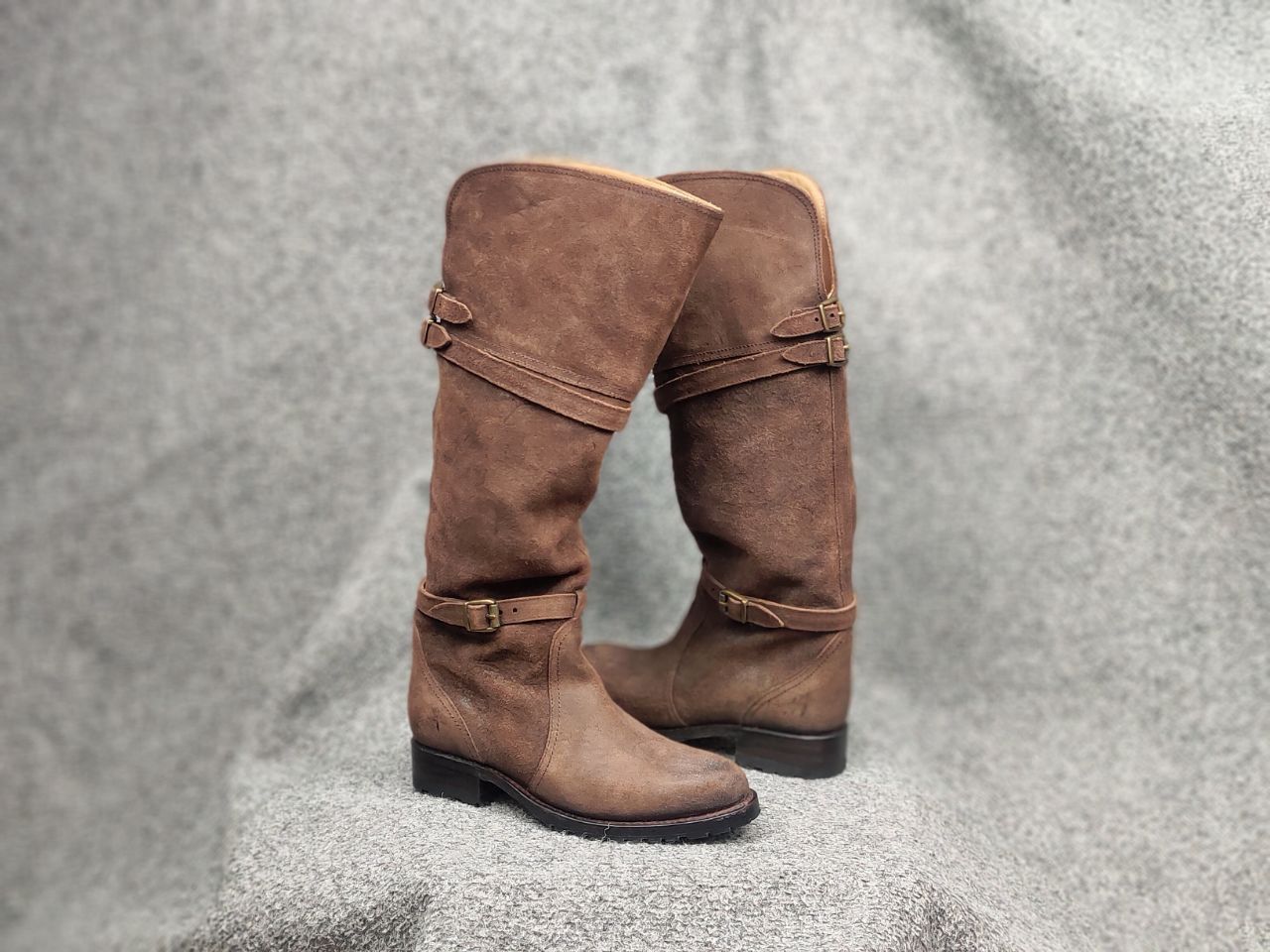 Sendra Sendra Riding Casual High boots womens Brown Suede Leather Size US 6 / IT 36 - 6 Thumbnail