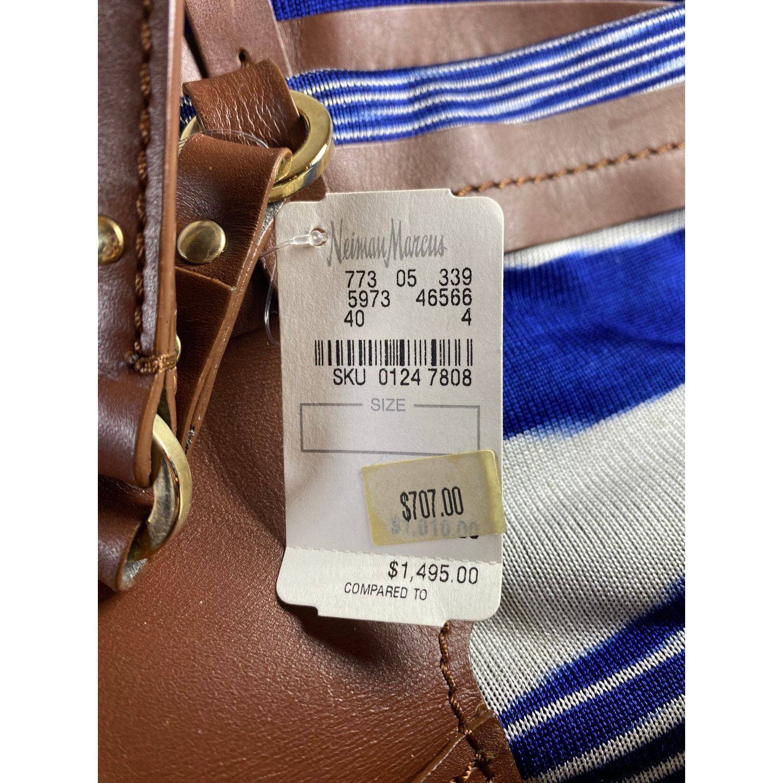 Missoni Missoni Fiammato Blue Striped Bag NWT Size ONE SIZE - 3 Thumbnail