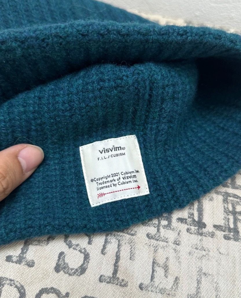 Visvim Visvim V-shaped logo wool peacock blue green c2412-Nextarrow Size ONE SIZE - 4 Thumbnail