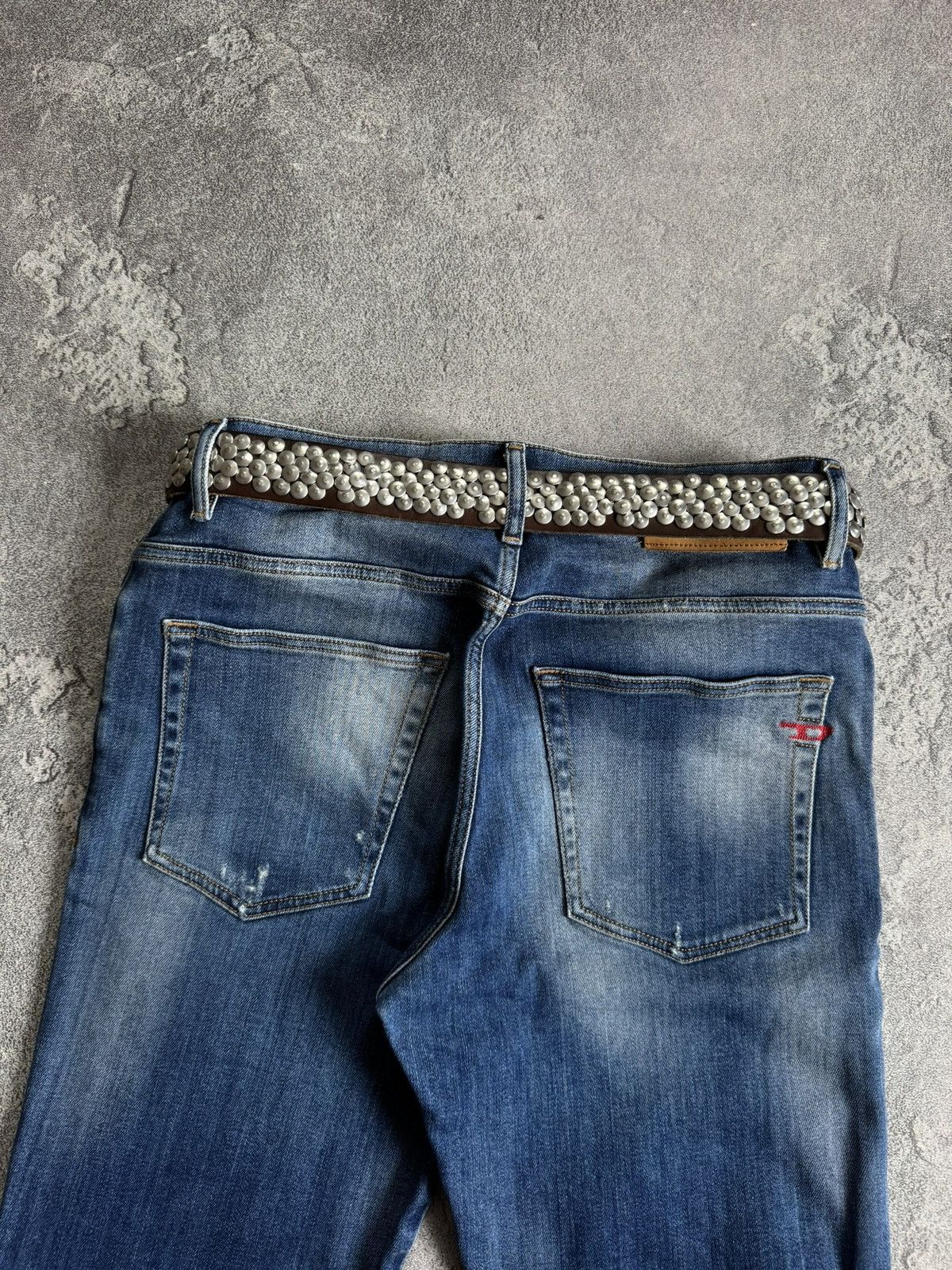 If Six Was Nine Retro leather metal rhinestones belt Y2K L.G.B. 90s opium Size ONE SIZE - 4 Thumbnail