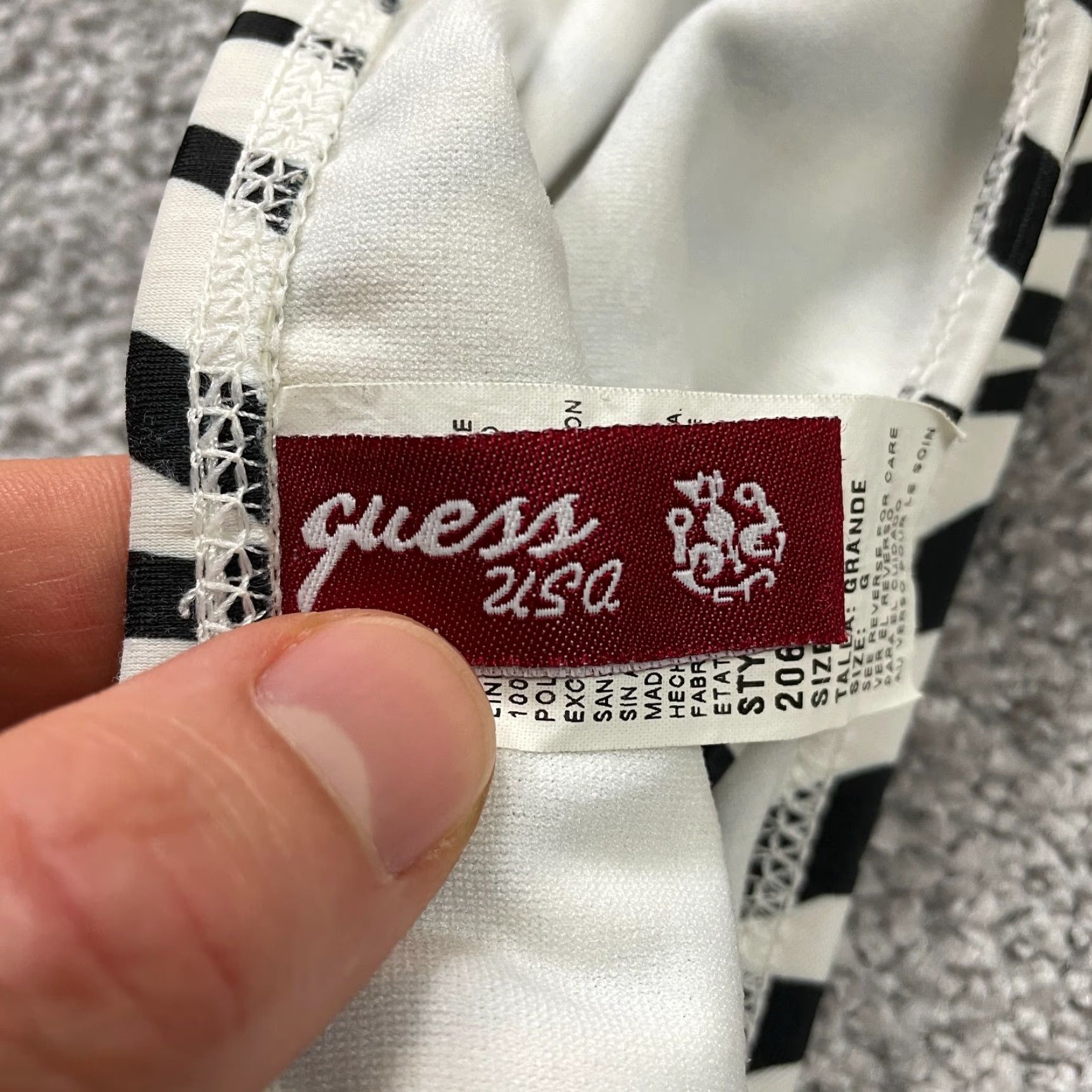 Guess GUESS USA Swimwear Bikini Bottom Women Large Multicolor Zebra Side Strap Beach Size 36" / US 14 / IT 50 - 4 Thumbnail