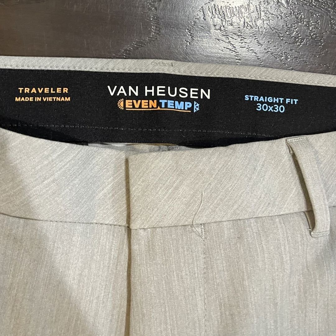 Van Heusen Traveler Even Temp Straight Fit Dress Trousers Pants 30X30 Size US 30 / EU 46 - 3 Thumbnail
