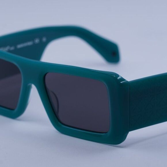 Off-White Off-White OERI140 TROY 5907 Sunglasses Teal Rectangle Frame Size ONE SIZE - 3 Thumbnail