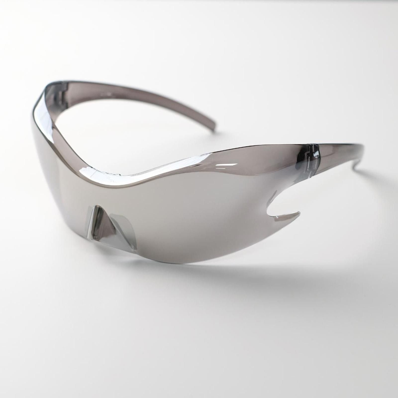 Japanese Brand Y2k Vtg Avant Garde Futuristic Sliver Sunglasses Unisex OS Size ONE SIZE - 6 Thumbnail