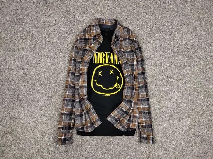 Flannel Vintage Flannel Shirt Plaid Checkered Travis Scott Style Size US S / EU 44-46 / 1 - 1 Thumbnail