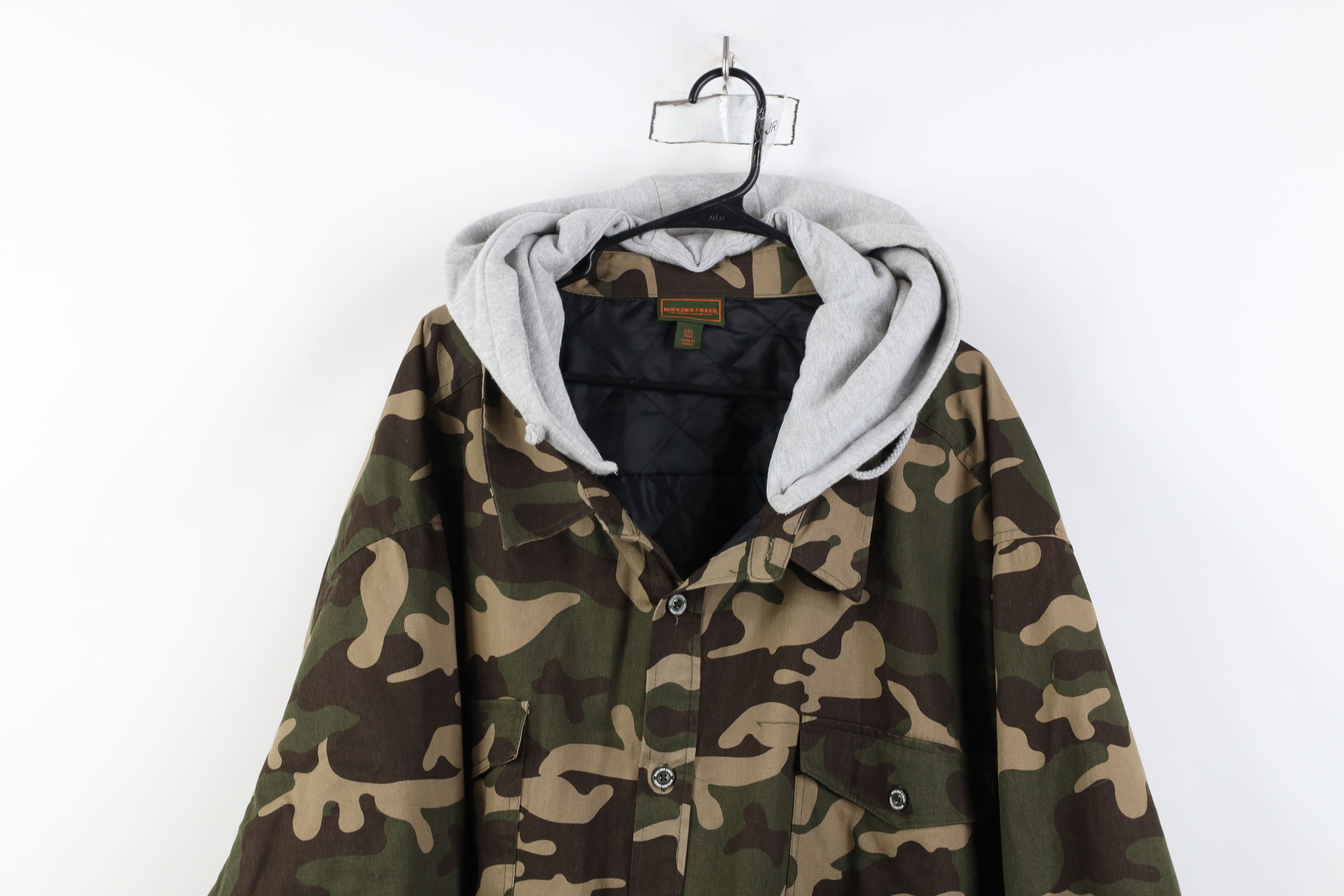 Vintage Vintage Y2K Streetwear Quilted Camouflage Shirt Jacket Size US XXL / EU 58 / 5 - 2 Thumbnail