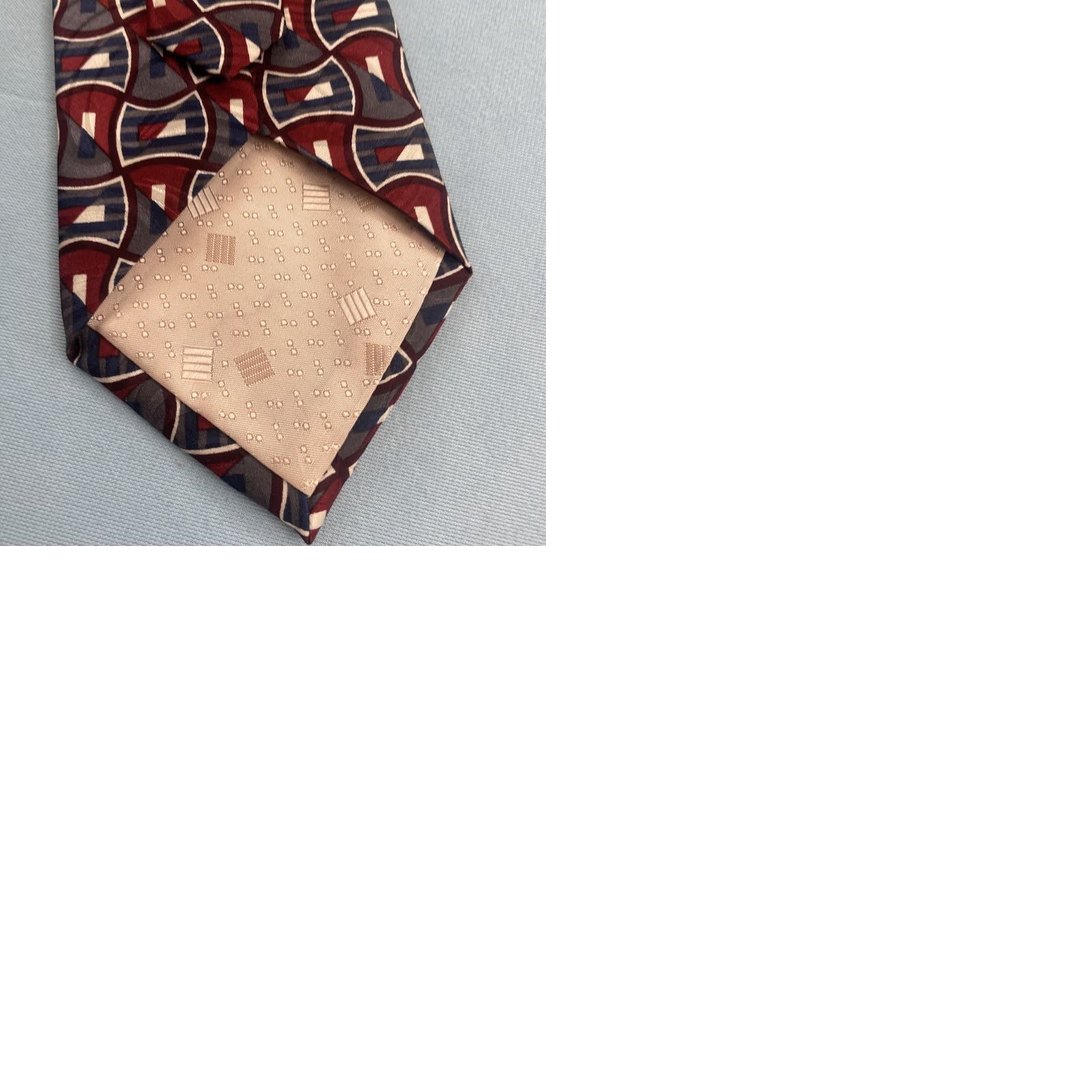 Albert Nipon VINTAGE Albert Nipon Men Silk Tie Geometric Abstract Red Gray Blue 56" 4x56 MCM 90s Tie Mens Size ONE SIZE - 11 Thumbnail