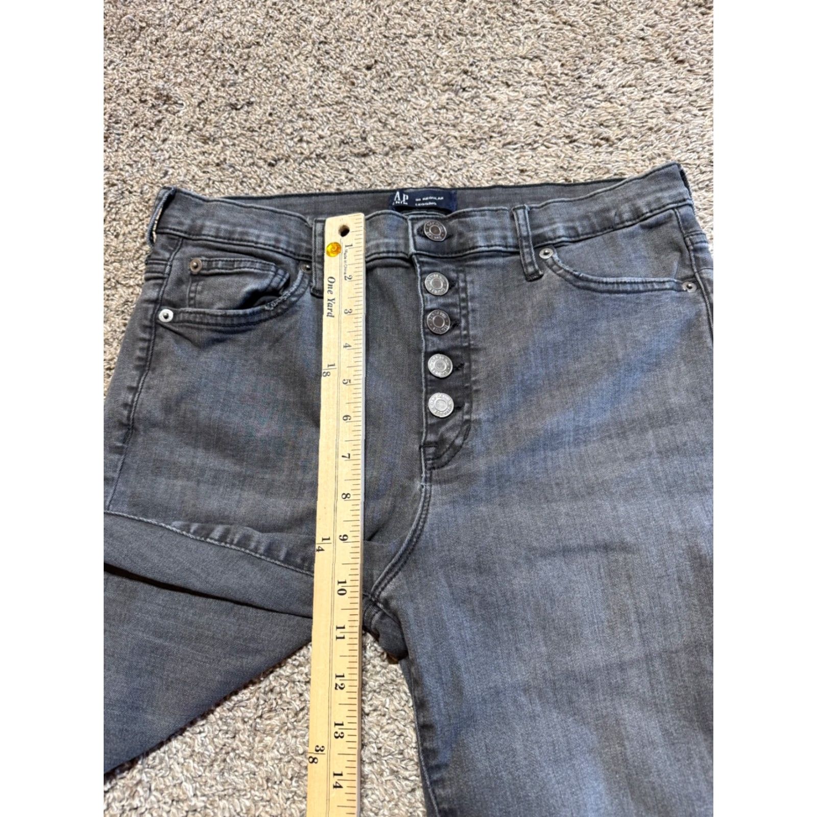 Gap Gap Jeans Legging Women Slim Denim Ankle Charcoal Gray Size 30 2072 Women Size 30" / US 8 / IT 44 - 6 Thumbnail