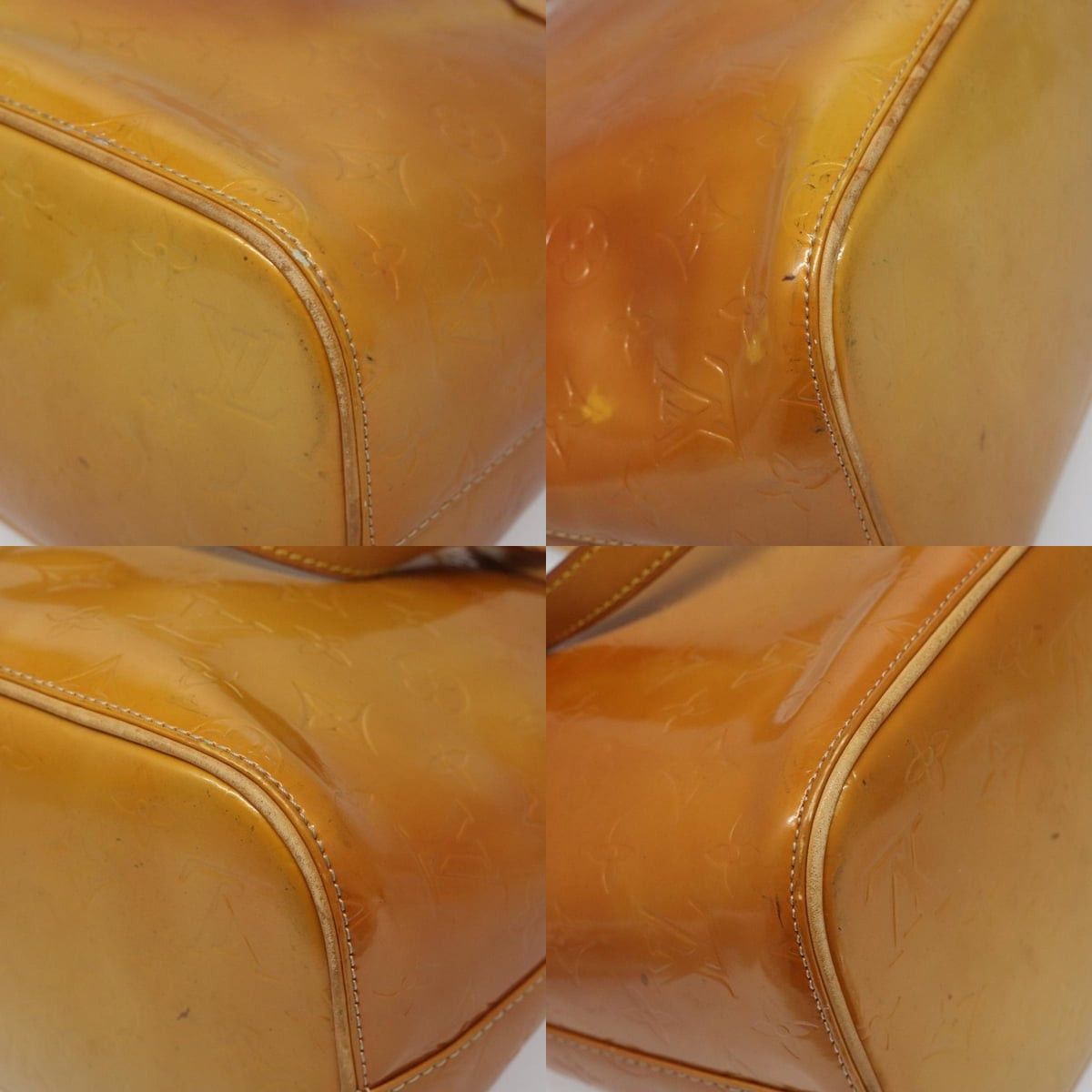 Louis Vuitton LOUIS VUITTON Monogram Vernis Houston Hand Bag Beige M91004 Size ONE SIZE - 10 Thumbnail