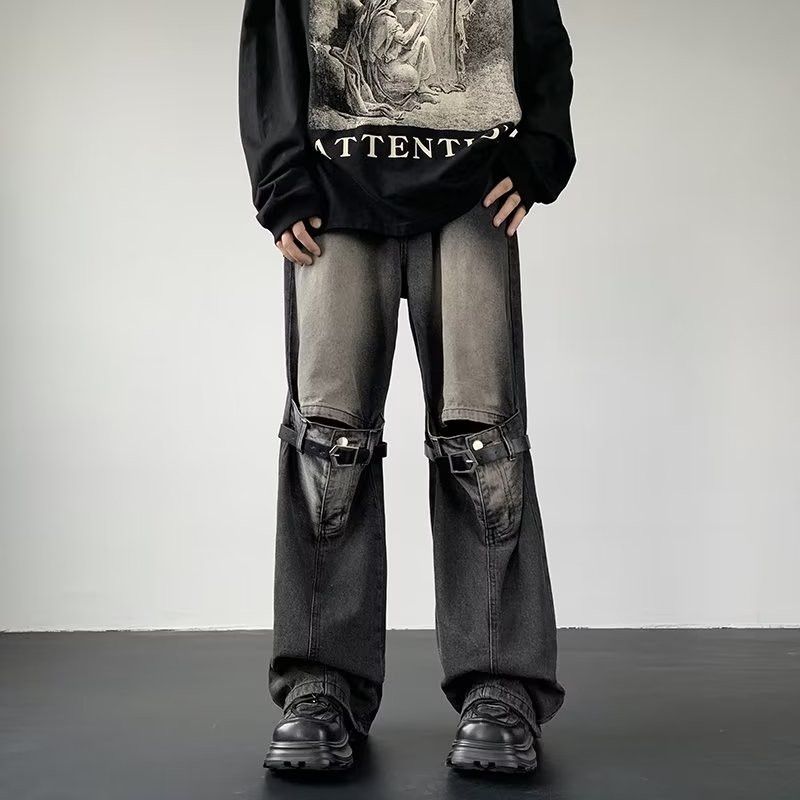 Jean Belt Hollow Flare Jeans Size US 34 / EU 50 - 7 Thumbnail